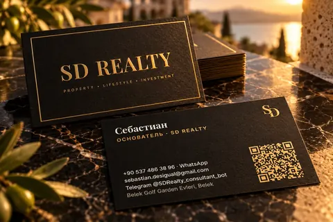 Визитки SD Realty с фольгой